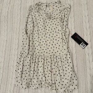 NWT Dailylook mts peplum tank polka dot top - size L